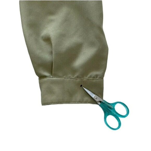 Vtg Tarponwear Green Fishing Shirt Men's Sz M Long Sleeve Button Up Vented - Picture 8 of 9